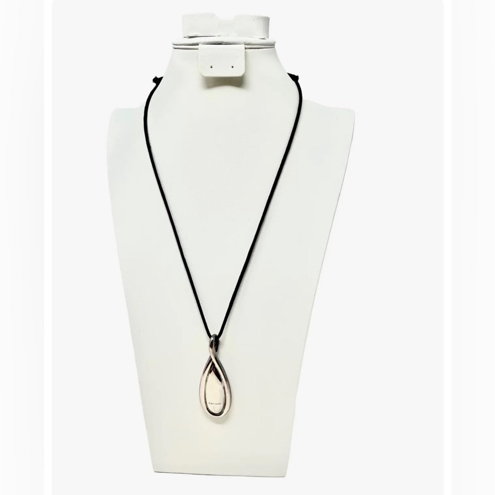 Christofle infinity large tear drop pendant necklace